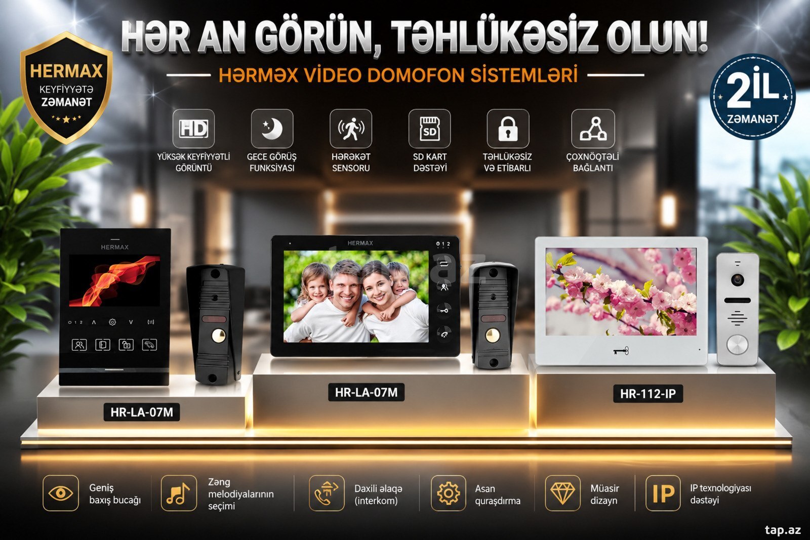 Hermax və Slinex domofonları Hermax və Slinex domofonları