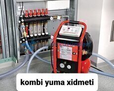 Zamenetle kombi təmiri radiyatorlarin yuyulması