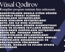 Kompüterprogram təminatı üzrə mütəxəssis