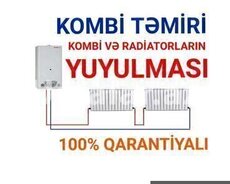 kombi təmiri və radiatorlarin yuyulması