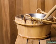 Sauna vedrə qaşıq sauna aksesuarları