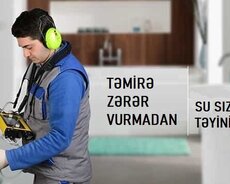 Su sızmasının mənbəyi̇ni̇n təyi̇n edi̇lm