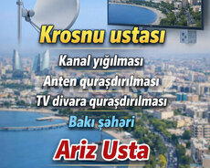 Krosnu ustası televizor qurraşdırma
