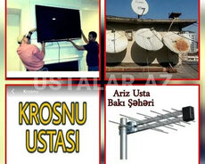 Krosnu ustası televizor qurraşdırma