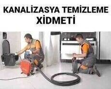 Kanalizasiya temizleme peşəkar 7/24