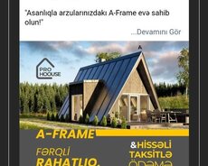 Kreditlə A-frame Evlər