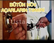 Qapıların açılmasi kilidlerin təmiri