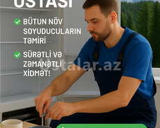 Bütün növ soyuducularin zəmanətlə təmiri