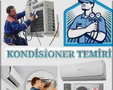 Kondisioner təmiri ucuz keyfiyyətli 7/24