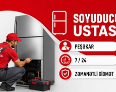 Soyuducu ustasi zəmanətli peşəkar təmiri