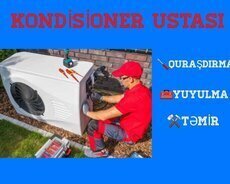 Kondisioner ustasi zəmanətli ucuz hər iş