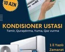 Kondisioner ustasi zəmanətli ucuz hər iş