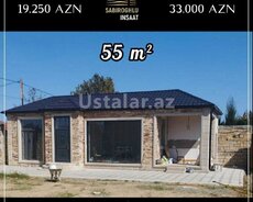 55 kvadratlı evin təmir-tikintisi