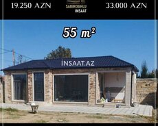 55 kvadratı evin tam tikintisi və təmiri