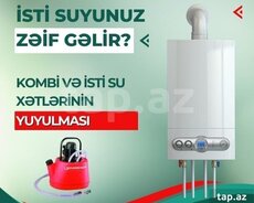kombi təmiri istdi su xetlerinin yuyulmasi