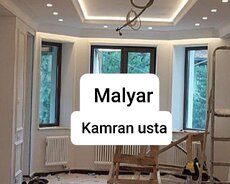 Malyar ustası Emulsiya oboy