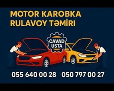 Avto təmir motor xadavoy karobka rulovoy