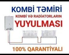 Kombi və radiatorlarin yuyulmasi