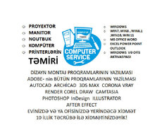 Printer proyektor kompüter təmiri