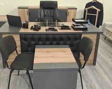 Ofis masası və oturacaqları