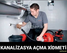Kanalizasiya tutulmuş boruların açılması