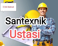 Santexnik ustası 7/24 usta xidməti