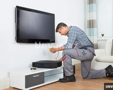 Televizorlarin divardan asilmasi
