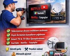 Tv montaji tv divara asilmasi xidməti