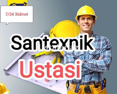 Santexnik Ustası 7/24 xidmet ucuz