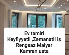 Malyar usta Ağdağ Şpaklyovka Boya Oboy