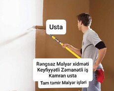 Malyar usta Ağdağ Şpaklyovka Boya Oboy