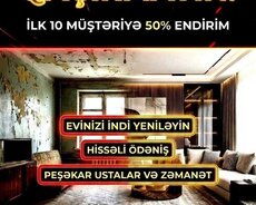 Təmir tikinti endirimde