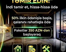 təmir tikinti endirimde