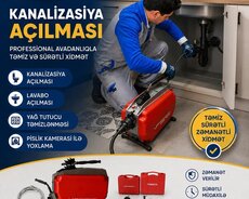 kanalizasiya təmizləmə və görüntüləmə