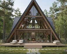 A-frame evlərin tikintisi