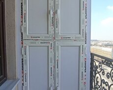 Plastik qapı pəncərə Cambalkon