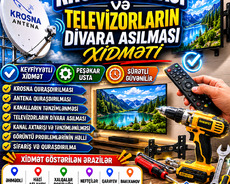 Televizorlarin divara asilmasi Xidməti