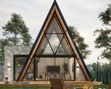 A-frame ev tikintisi