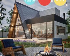 A-frame ev tikintisi