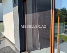 pəncərə ucub Setkali surgulu ağcaqanad torlari