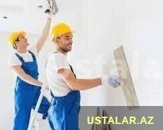 Şpaklovka və oboy işi