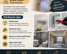 Ev təmiriylə bağlı hər iş