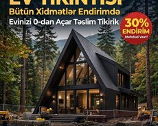 A-frame ev tikintisi