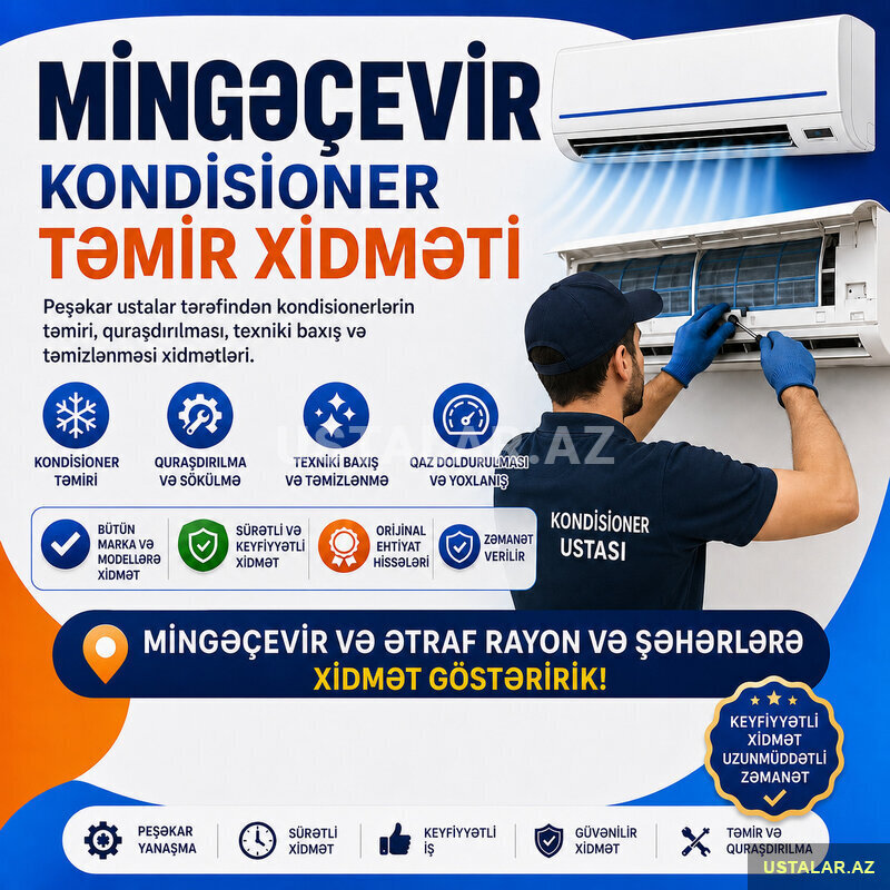 Mingəçevir kondisioner təmiri xidməti Mingəçevir kondisioner təmiri xidməti