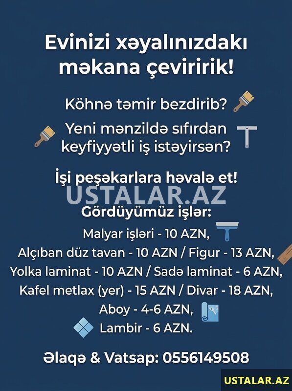 Ev təmir işləri Ev təmir işləri