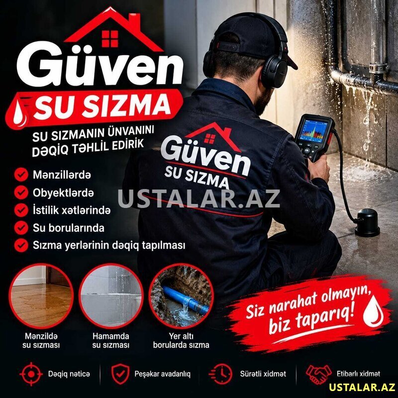 Su sizma sizinti teyini təmir zəmanətli Su sizma sizinti teyini təmir zəmanətli