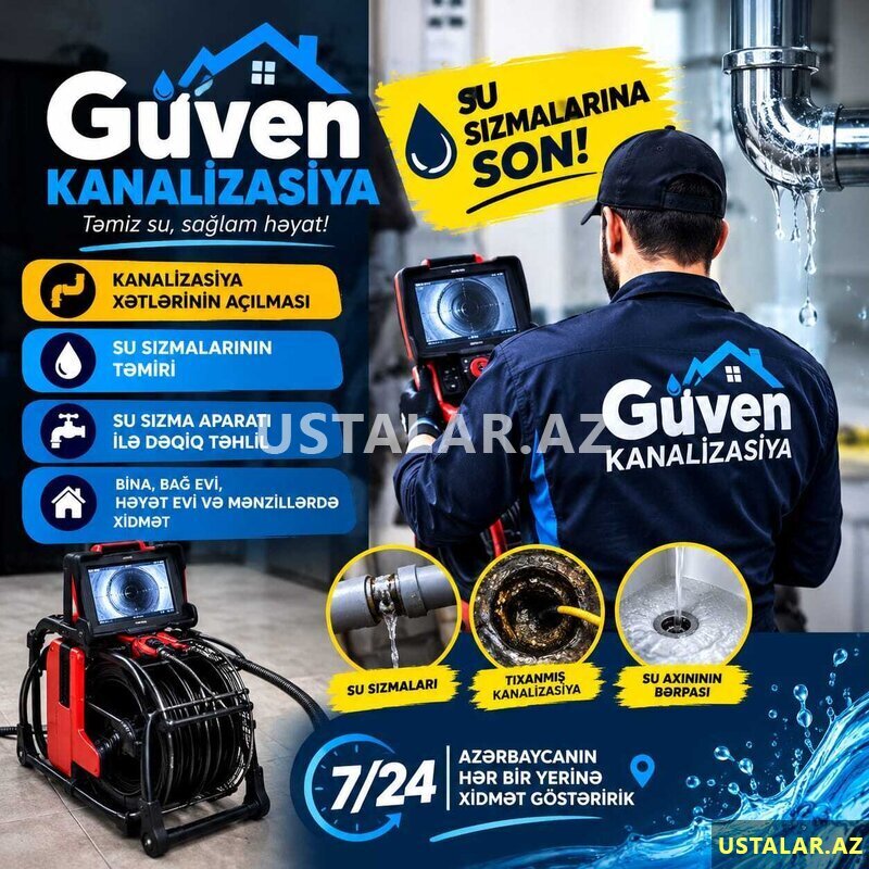 Su sizma sizinti teyini təmir zəmanətli Su sizma sizinti teyini təmir zəmanətli